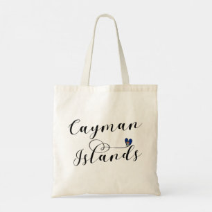 Cayman Islands Flag Heart, Cayman Isles Tote Bag