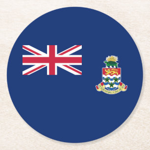 Cayman Islands Flag Round Paper Coaster