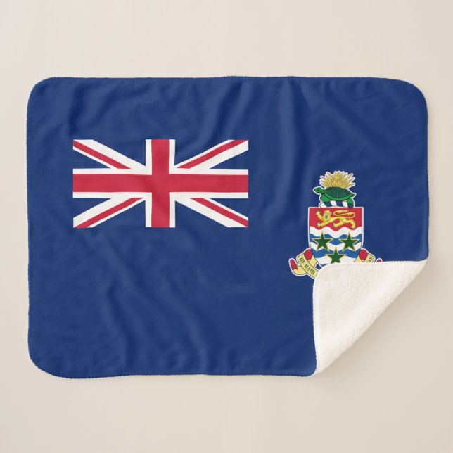 Cayman Islands Flag Sherpa Blanket (Front (Horizontal))