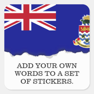 Cayman Islands Flag Square Sticker