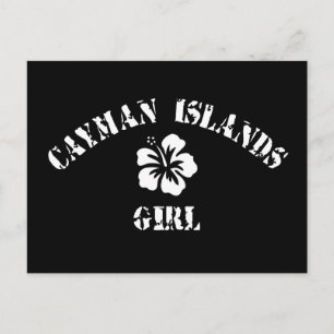 Cayman Islands Pink Girl Postcard