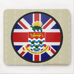 Cayman Islands quality Flag Circle Mouse Mat