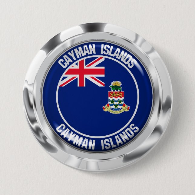 Cayman Islands Round Emblem 7.5 Cm Round Badge (Front)