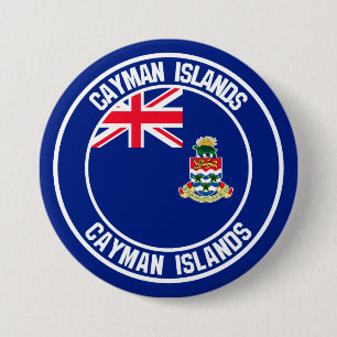 Cayman Islands Round Emblem 7.5 Cm Round Badge