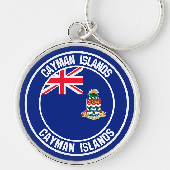 Cayman Islands Round Emblem Key Ring (Front)