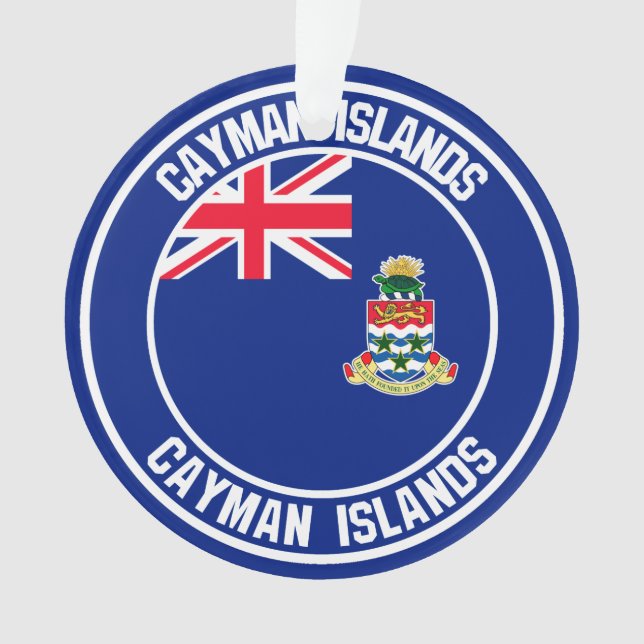 Cayman Islands Round Emblem Ornament (Front)