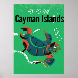 Cayman Islands vintage travel poster