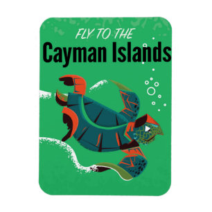 Cayman Islands vintage travel poster Magnet