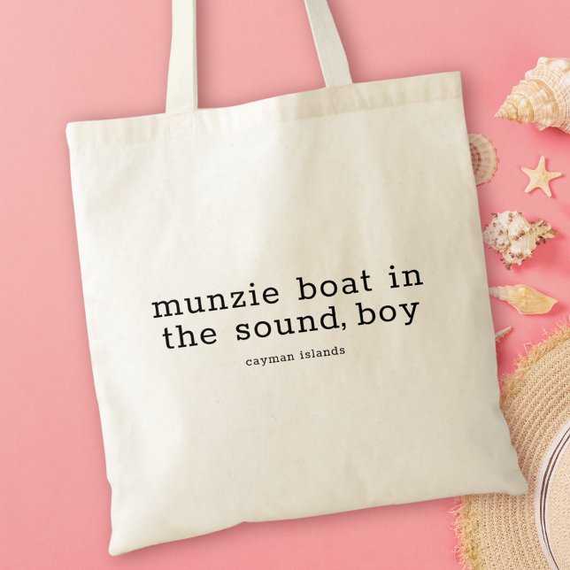 Caymanian Folk Song Munzie Boat Tote Bag (Creator Uploaded)