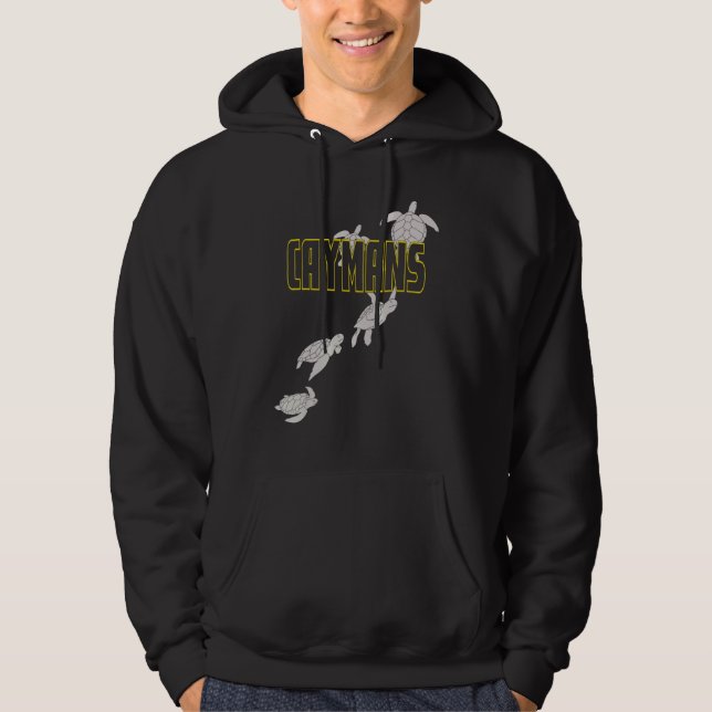 Caymans Islands Sea Turtles Scuba Diving With Turt Hoodie (Front)