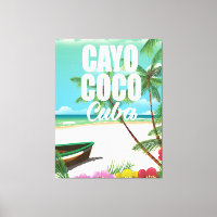 Cayo Coco Cuban beach vacation poster