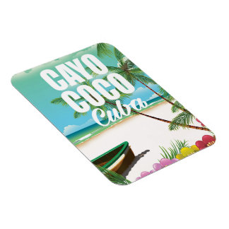 Cayo Coco Cuban beach vacation poster Magnet