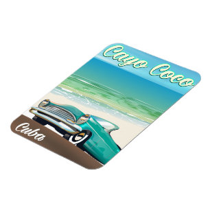 Cayo Coco cuban vacation poster Magnet