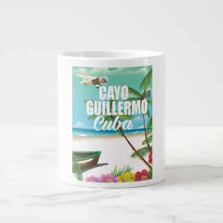 Cayo Guillermo beach vacation poster Large Coffee Mug