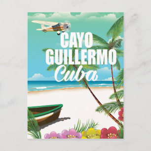 Cayo Guillermo beach vacation poster Postcard