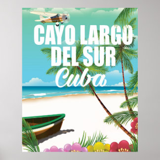 Cayo Largo del Sur beach vacation poster