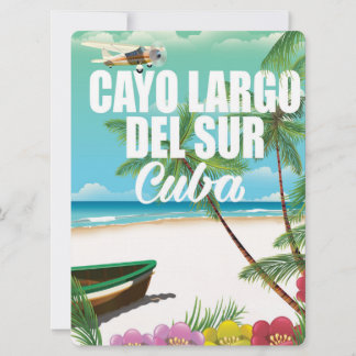 Cayo Largo del Sur beach vacation poster Invitation