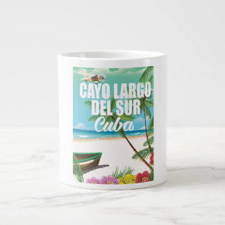 Cayo Largo del Sur beach vacation poster Large Coffee Mug