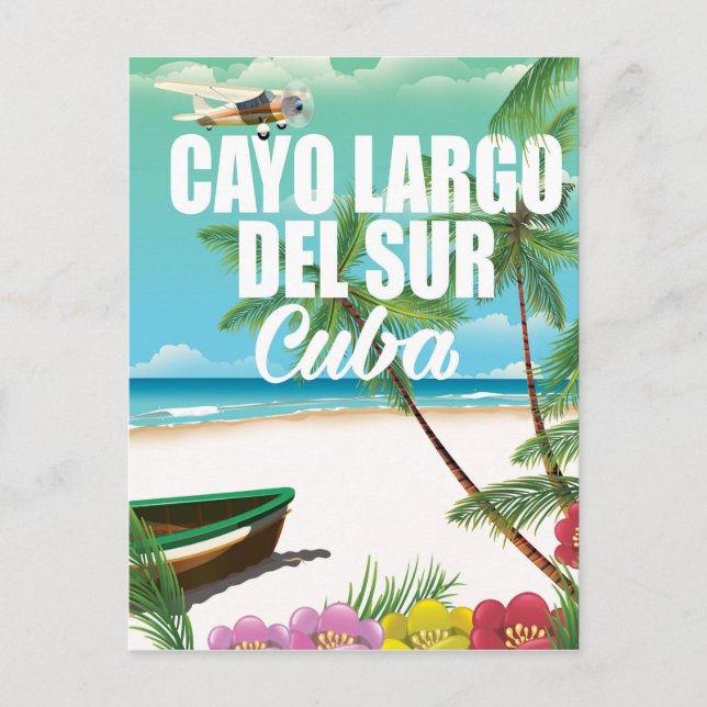 Cayo Largo del Sur beach vacation poster Postcard (Front)