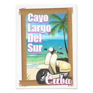 Cayo Largo del Sur cuban vacation poster