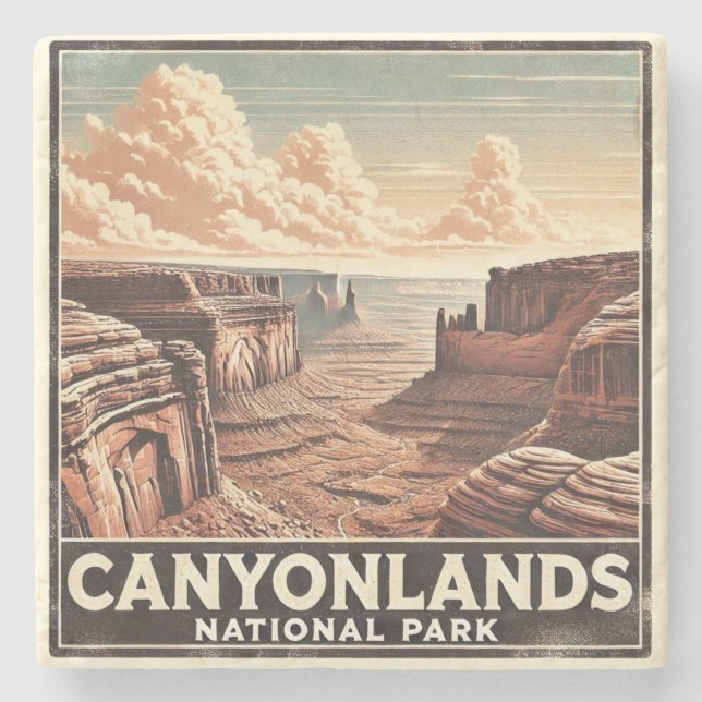 Cayonlands National Park  Stone Coaster (Front)