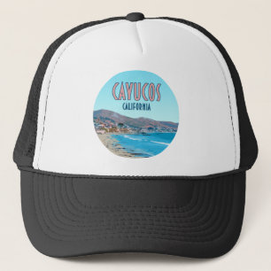 Cayucos California Central Coast Vintage Trucker Hat