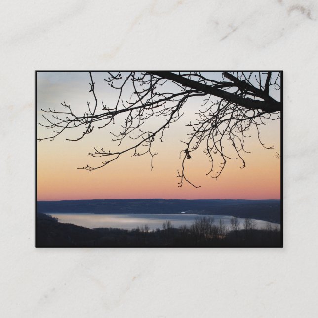 Cayuga Lake at Sunset ATC Business Card (Front)