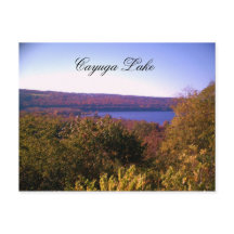 CAYUGA LAKE IN AUTUMN postcard