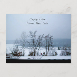 CAYUGA LAKE IN WINTER post card
