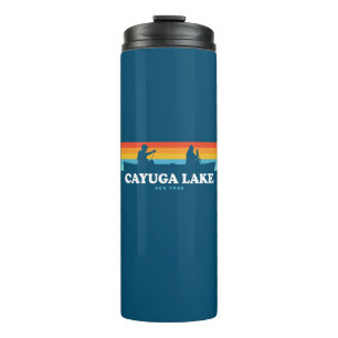 Cayuga Lake New York Canoe Thermal Tumbler