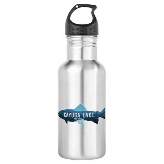 Cayuga Lake New York Fish 532 Ml Water Bottle (Front)