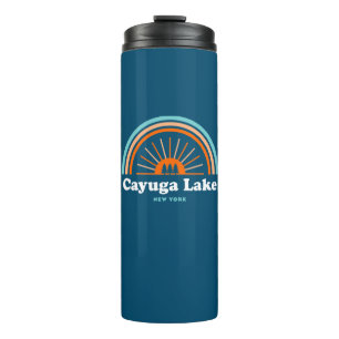 Cayuga Lake New York Rainbow Thermal Tumbler