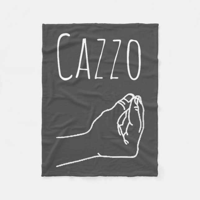 Cazzo Words In Italian Funny Quote Italy Gift  Fleece Blanket (Front)