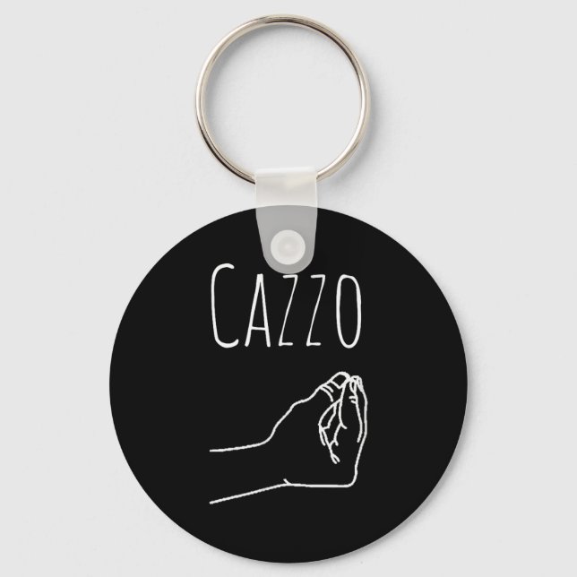 Cazzo Words In Italian Funny Quote Italy Gift  Key Ring (Front)