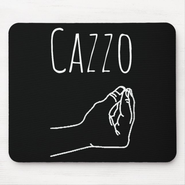 Cazzo Words In Italian Funny Quote Italy Gift  Mouse Mat (Front)