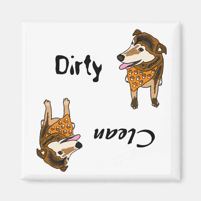 CB- Dirty Paws Dishwasher Magnet (Front)