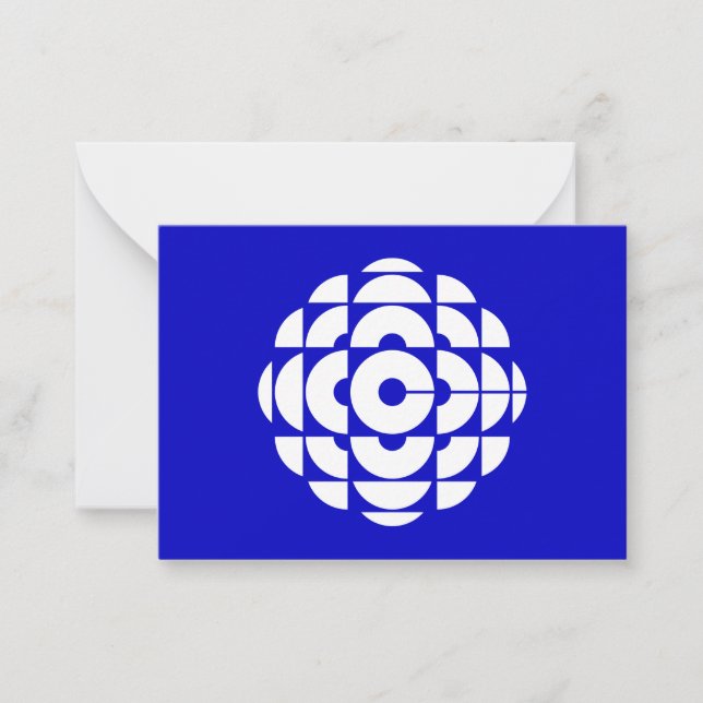 CBC 1986 Logo Blue Poster Card (Front)