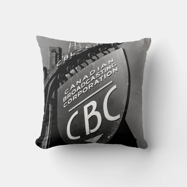 CBC Jarvis Street Sign (1940s) Cushion (Front)