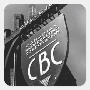 CBC Jarvis Street Sign (1940s) Square Sticker