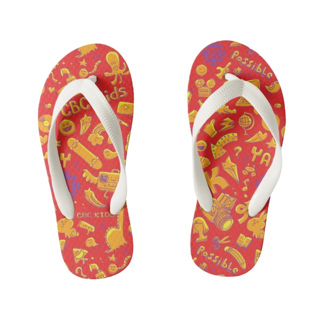 CBC Kids Pattern Flip Flops (Footbed)