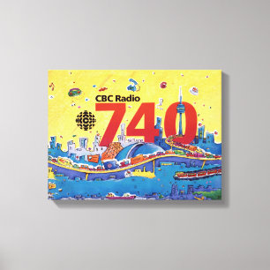 CBC Radio 740 - 1980 promo graphic Canvas Print