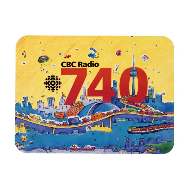 CBC Radio 740 - 1980 promo graphic Magnet (Horizontal)