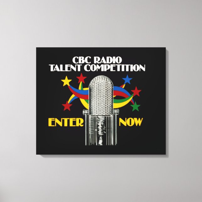 CBC Radio Talent Competition - promo Canvas Print (Front)