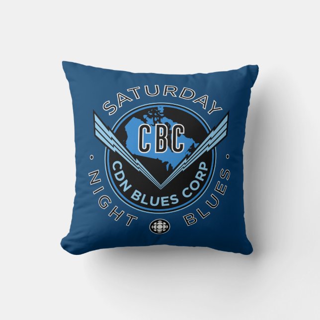CBC Saturday Night Blues Cushion (Front)