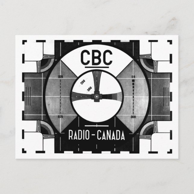 CBC Test Pattern Postcard (Front)