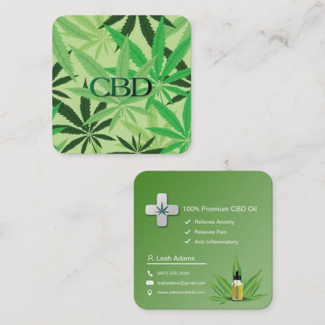 "cbd oil" business card (Front/Back)