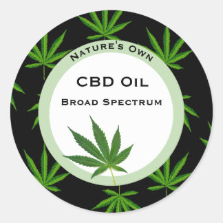 CBD Oil Product Packaging Label Stickers