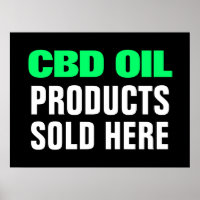 CBD Oil Products Sold Here Green Black Business