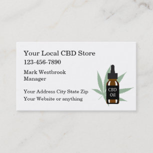 CBD Oil Store Retail  Business Card
