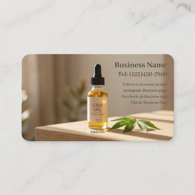 CBD products card template (Front)